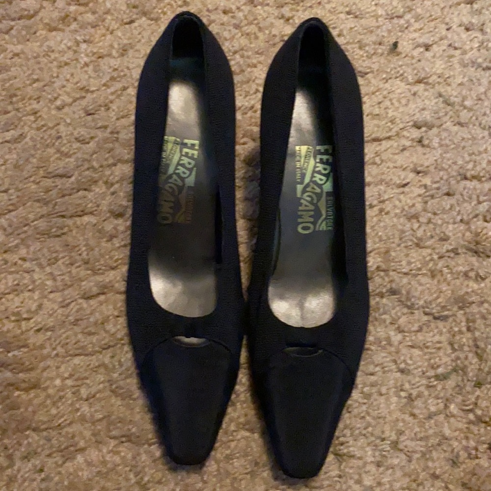 Vintage Black Salvatore Ferragamo Heels